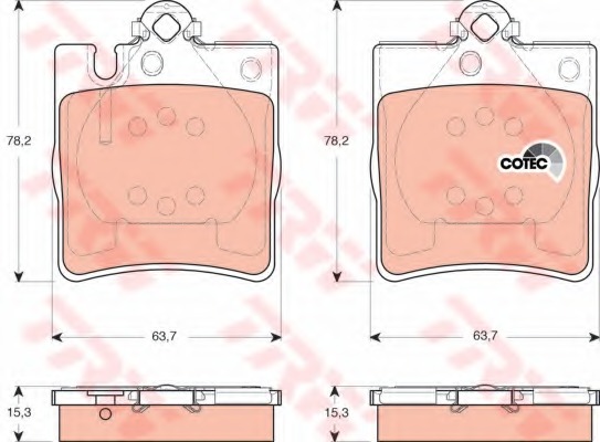 set placute frana,frana disc GDB1421 TRW - Set placute frana set placute frana,frana disc GDB1421 TRW - Set placute frana