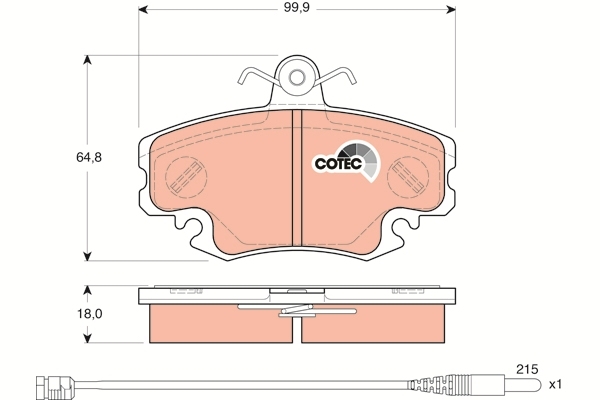 set placute frana,frana disc GDB1465 TRW - Frana disc