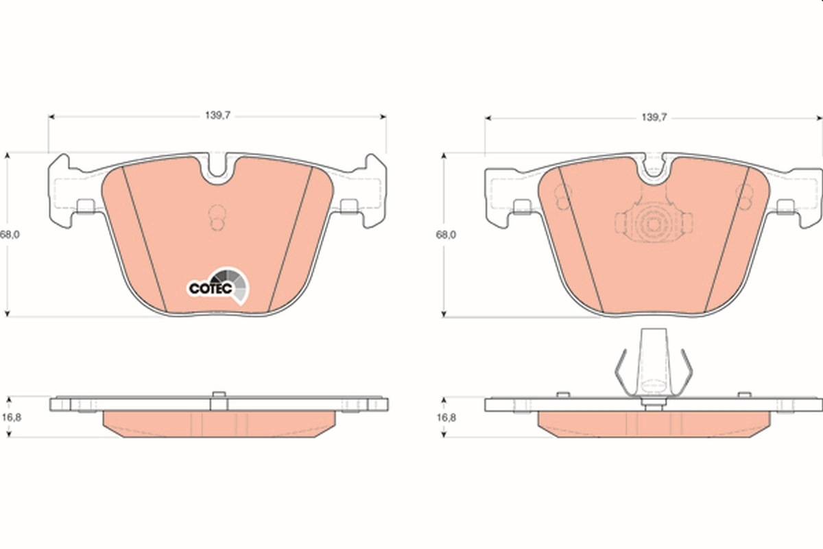 set placute frana,frana disc GDB1502 TRW - Frana disc set placute frana,frana disc GDB1502 TRW - Frana disc