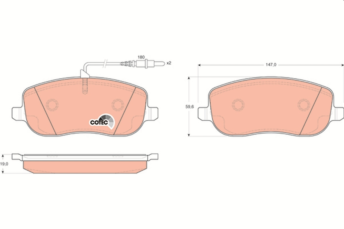 set placute frana,frana disc GDB1503 TRW - Set placute frana set placute frana,frana disc GDB1503 TRW - Set placute frana
