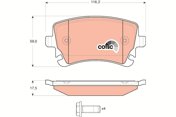 set placute frana,frana disc GDB1516 TRW - Frana disc set placute frana,frana disc GDB1516 TRW - Frana disc