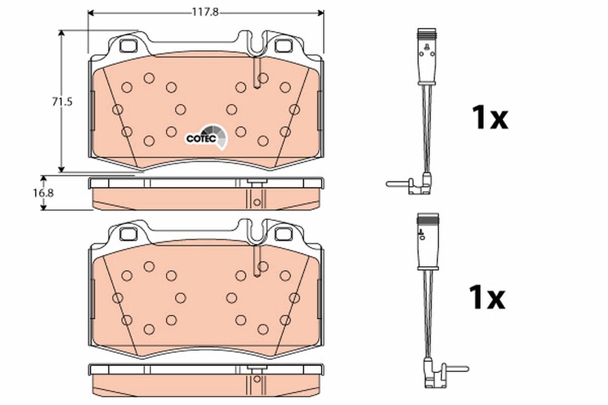 set placute frana,frana disc GDB1543 TRW - Set placute frana set placute frana,frana disc GDB1543 TRW - Set placute frana