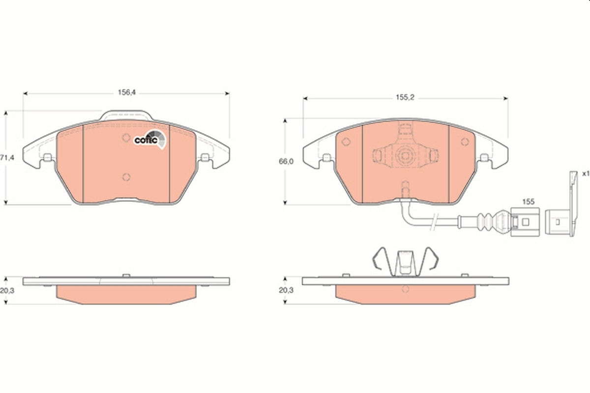set placute frana,frana disc GDB1550 TRW - Frana disc set placute frana,frana disc GDB1550 TRW - Frana disc