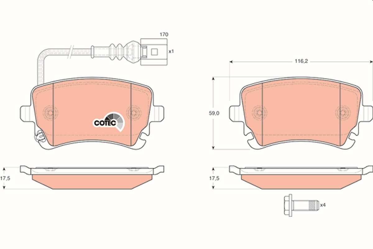 set placute frana,frana disc GDB1557 TRW - Frana disc set placute frana,frana disc GDB1557 TRW - Frana disc