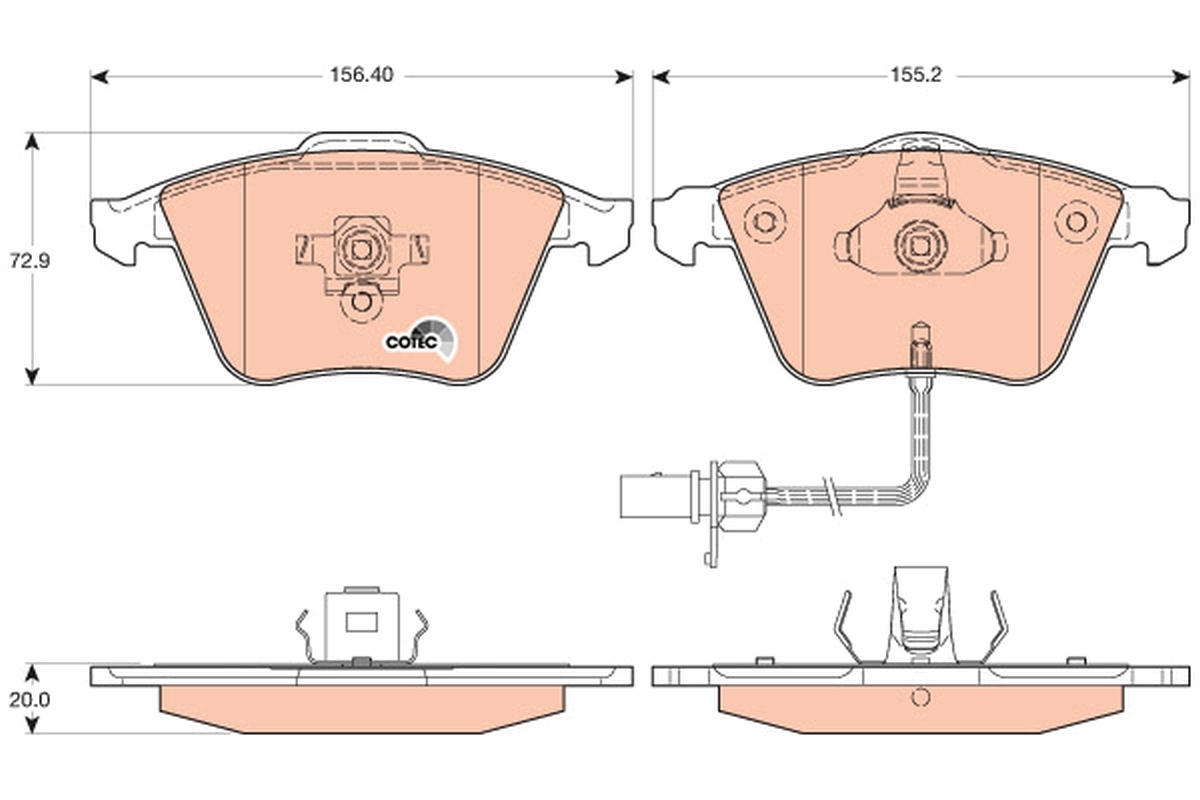 set placute frana,frana disc GDB1617 TRW - Frana disc