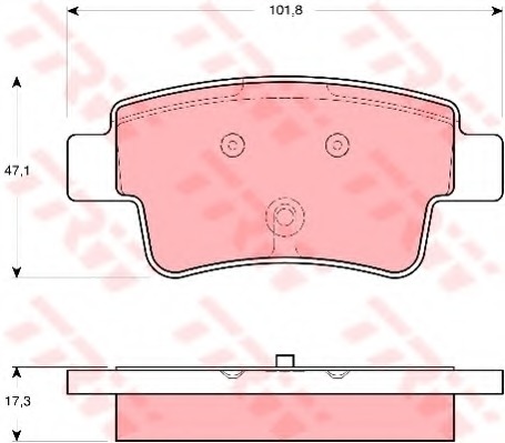 set placute frana,frana disc GDB1656 TRW - Set placute frana set placute frana,frana disc GDB1656 TRW - Set placute frana