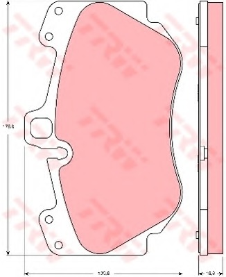 set placute frana,frana disc GDB1660 TRW - Frana disc