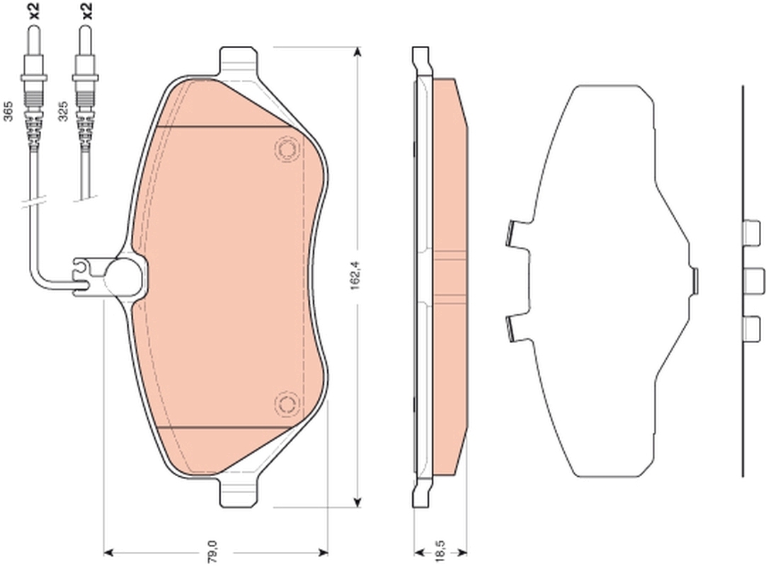 set placute frana,frana disc GDB1663 TRW - Set placute frana set placute frana,frana disc GDB1663 TRW - Set placute frana
