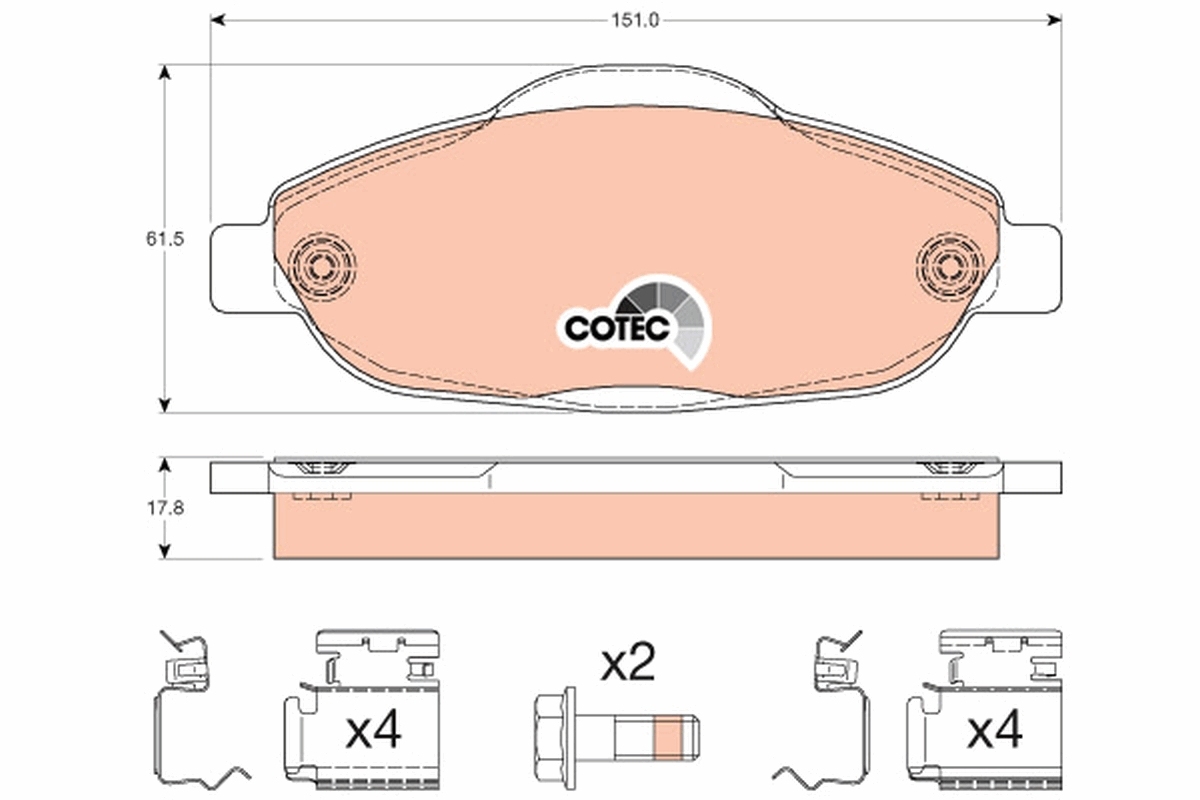 set placute frana,frana disc GDB1761 TRW - Frana disc set placute frana,frana disc GDB1761 TRW - Frana disc