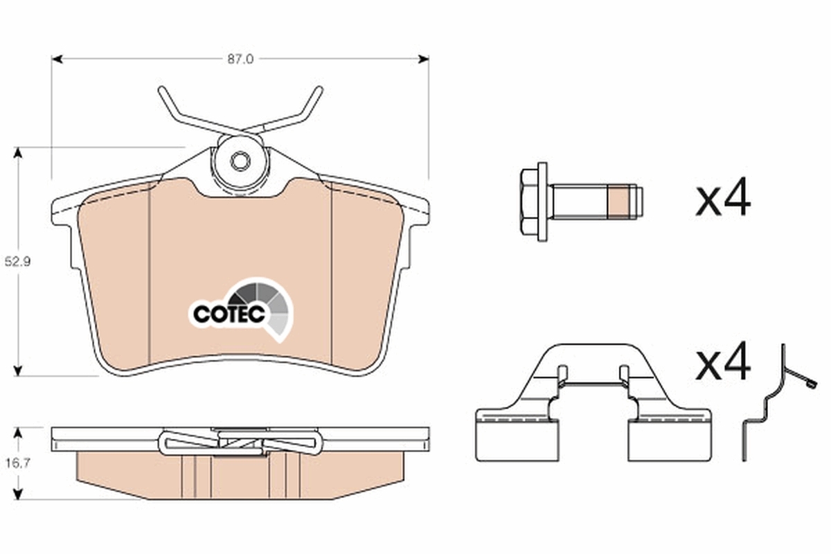 set placute frana,frana disc GDB1799 TRW - Frana disc set placute frana,frana disc GDB1799 TRW - Frana disc