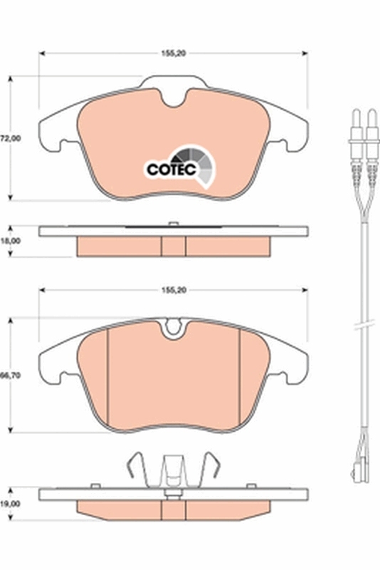 set placute frana,frana disc GDB1818 TRW - Frana disc set placute frana,frana disc GDB1818 TRW - Frana disc