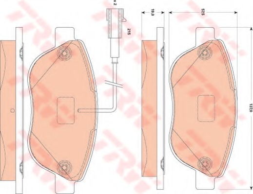 set placute frana,frana disc GDB1829 TRW - Set placute frana set placute frana,frana disc GDB1829 TRW - Set placute frana