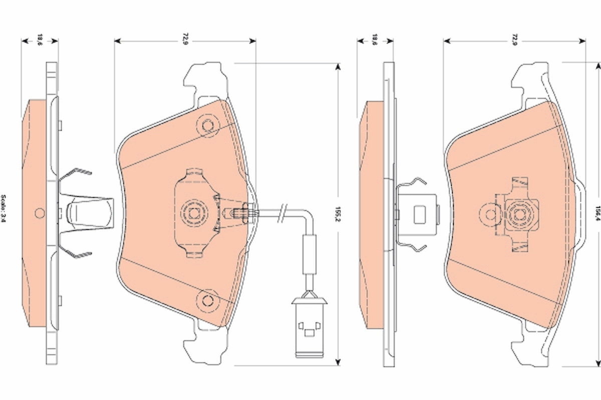 set placute frana,frana disc GDB1832 TRW - Frana disc set placute frana,frana disc GDB1832 TRW - Frana disc