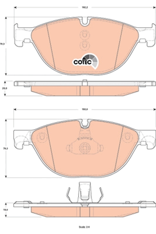 set placute frana,frana disc GDB1838 TRW - Frana disc set placute frana,frana disc GDB1838 TRW - Frana disc
