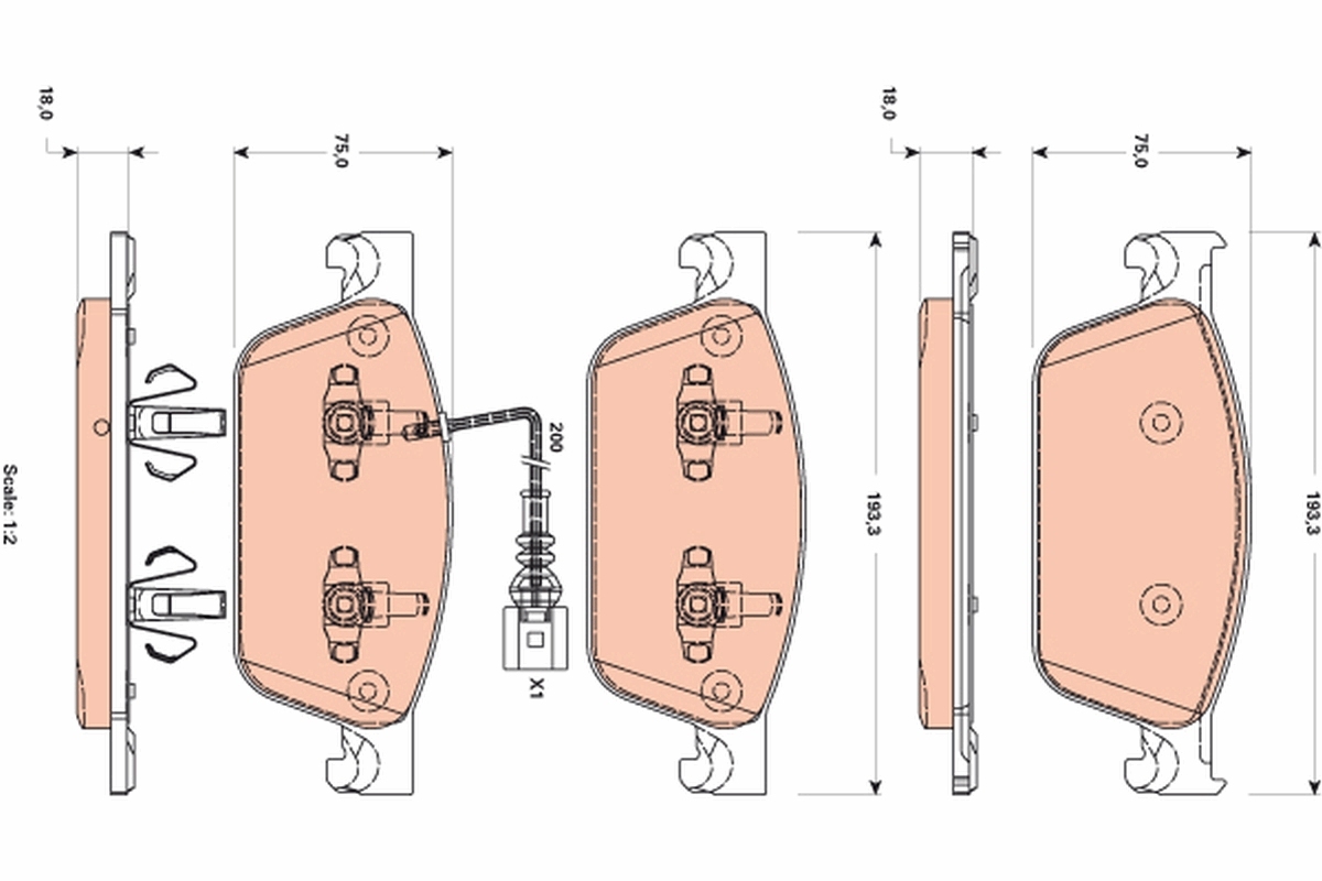 set placute frana,frana disc GDB1887 TRW - Frana disc set placute frana,frana disc GDB1887 TRW - Frana disc