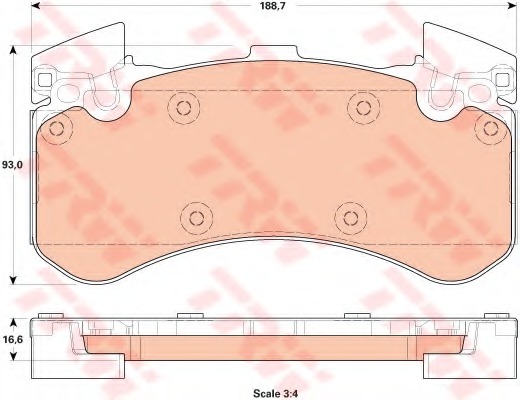 set placute frana,frana disc GDB1911 TRW - Frana disc