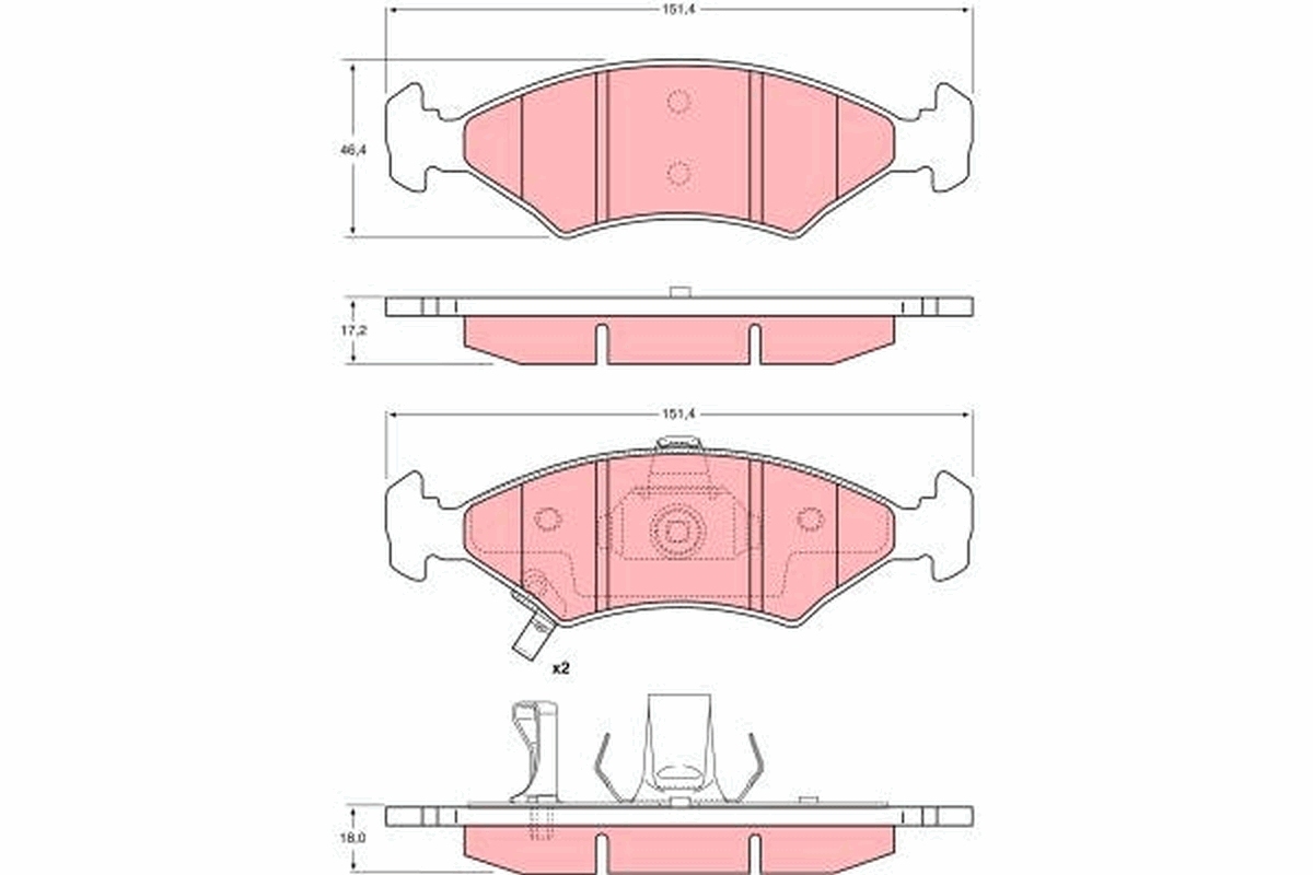 set placute frana,frana disc GDB3224 TRW - Frana disc set placute frana,frana disc GDB3224 TRW - Frana disc