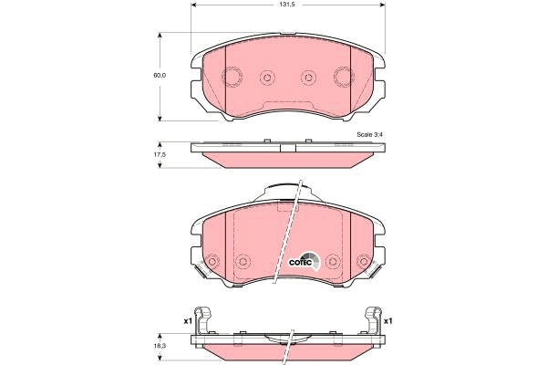 set placute frana,frana disc GDB3386 TRW - Frana disc set placute frana,frana disc GDB3386 TRW - Frana disc