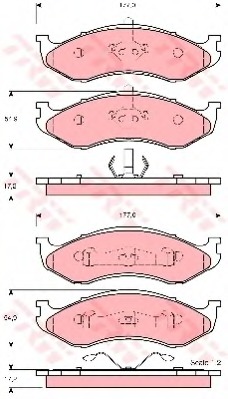 set placute frana,frana disc GDB4104 TRW - Frana disc