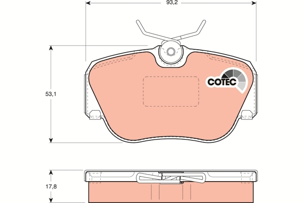 set placute frana,frana disc GDB817 TRW - Frana disc set placute frana,frana disc GDB817 TRW - Frana disc