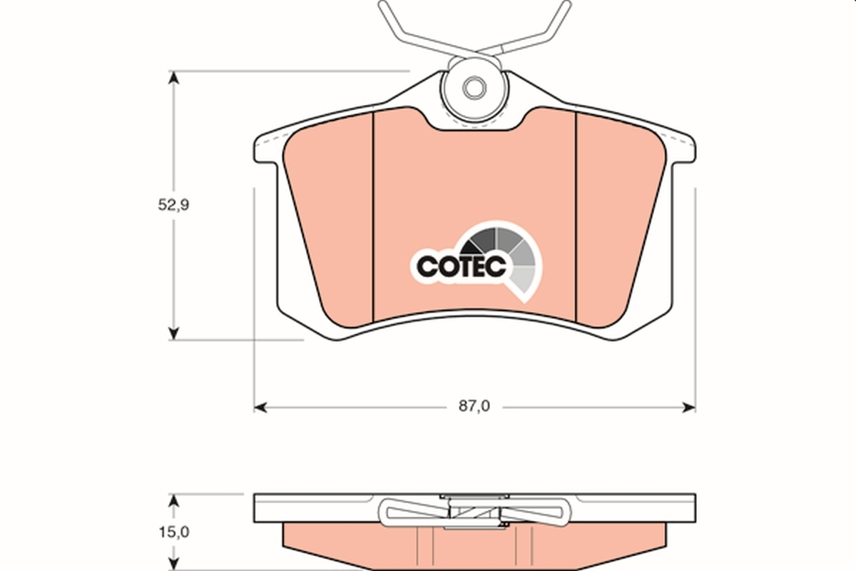set placute frana,frana disc GDB823 TRW - Frana disc