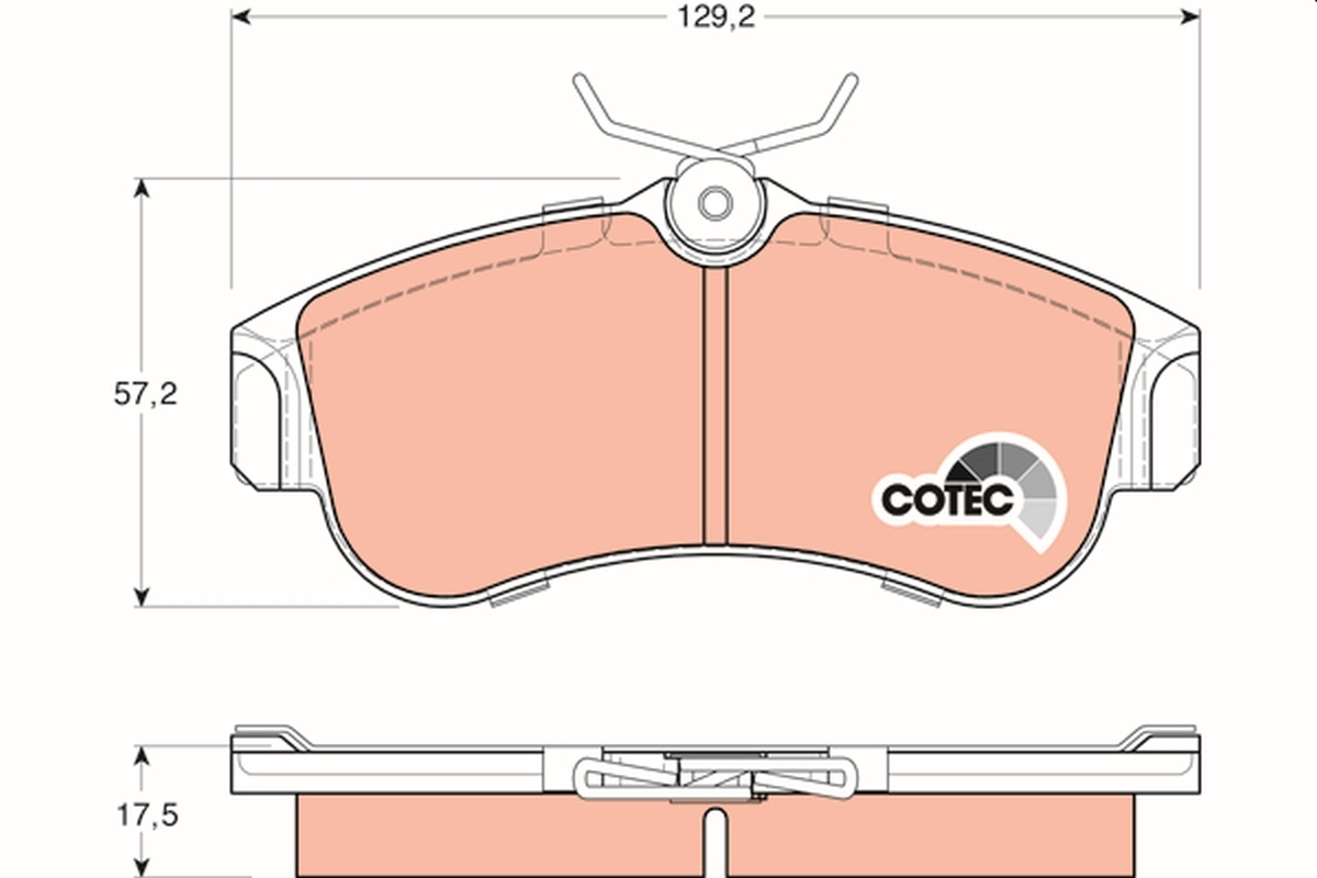 set placute frana,frana disc GDB848 TRW - Frana disc set placute frana,frana disc GDB848 TRW - Frana disc