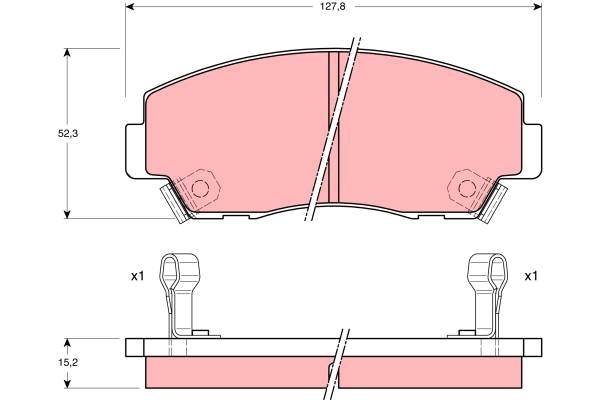 set placute frana,frana disc GDB977 TRW - Frana disc