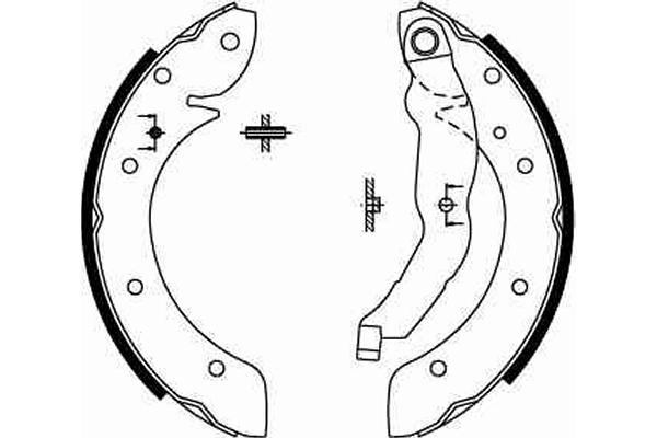 Set saboti frana GS8567 TRW - Frana tambur
