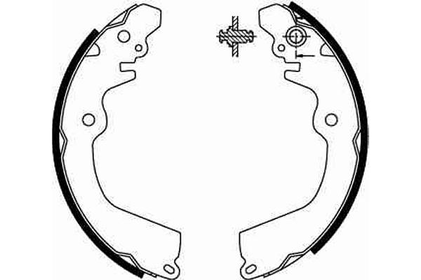 Set saboti frana GS8666 TRW - Material frictiune sabot frana/ sabot frana