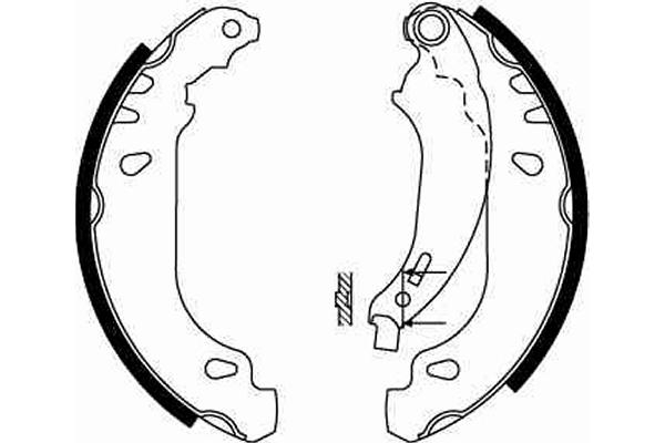 Set saboti frana GS8669 TRW - Material frictiune sabot frana/ sabot frana Set saboti frana GS8669 TRW - Material frictiune sabot frana/ sabot frana