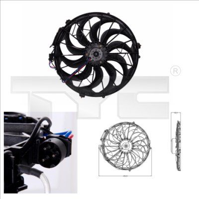 Ventilator, radiator 803-0003 TYC - Gmv (electroventilator ) Ventilator, radiator 803-0003 TYC - Gmv (electroventilator )
