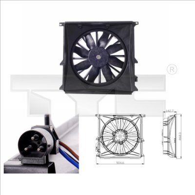 Ventilator, radiator 803-0004 TYC - Gmv (electroventilator ) Ventilator, radiator 803-0004 TYC - Gmv (electroventilator )