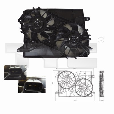 Ventilator, radiator 804-0001 TYC - Ventilator radiator Ventilator, radiator 804-0001 TYC - Ventilator radiator