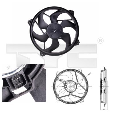 Ventilator, radiator 805-0001 TYC - Ventilator radiator Ventilator, radiator 805-0001 TYC - Ventilator radiator