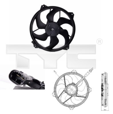 Ventilator, radiator 805-0008 TYC - Gmv (electroventilator ) Ventilator, radiator 805-0008 TYC - Gmv (electroventilator )