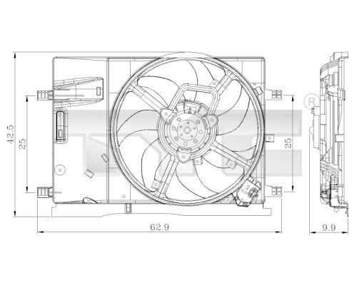 Ventilator, radiator 809-0018 TYC - Ventilator radiator Ventilator, radiator 809-0018 TYC - Ventilator radiator