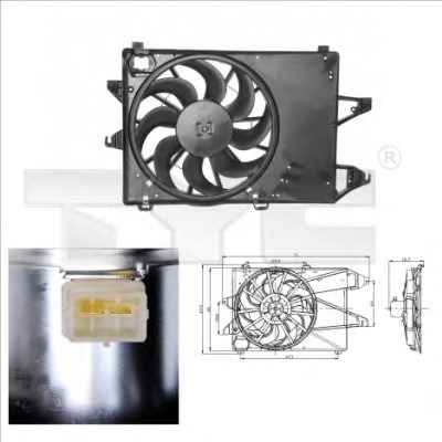 Ventilator, radiator 810-0001 TYC - Gmv (electroventilator ) Ventilator, radiator 810-0001 TYC - Gmv (electroventilator )