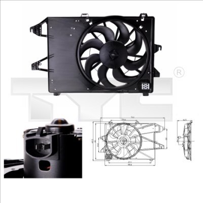 Ventilator, radiator 810-0006 TYC - Gmv (electroventilator ) Ventilator, radiator 810-0006 TYC - Gmv (electroventilator )