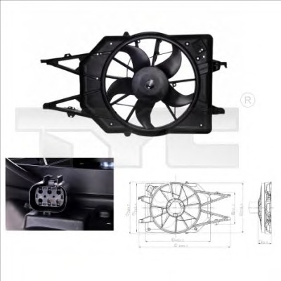 Ventilator, radiator 810-0015 TYC - Gmv (electroventilator ) Ventilator, radiator 810-0015 TYC - Gmv (electroventilator )