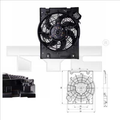 Ventilator, radiator 825-0014 TYC - Gmv (electroventilator ) Ventilator, radiator 825-0014 TYC - Gmv (electroventilator )