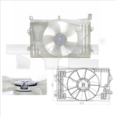Ventilator, radiator 836-0013 TYC - Gmv (electroventilator )