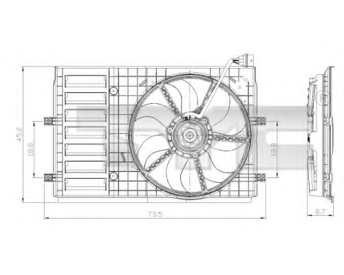 Ventilator, radiator 837-0035 TYC - Ventilator radiator Ventilator, radiator 837-0035 TYC - Ventilator radiator
