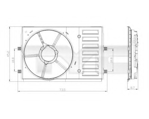 Suport, ventilator 837-0035-1 TYC - Ventilator radiator Suport, ventilator 837-0035-1 TYC - Ventilator radiator