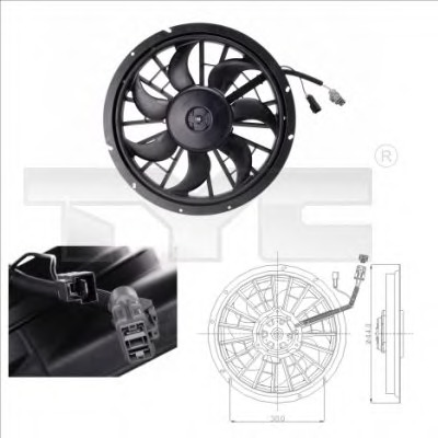 Ventilator, radiator 838-0002 TYC - Gmv (electroventilator ) Ventilator, radiator 838-0002 TYC - Gmv (electroventilator )
