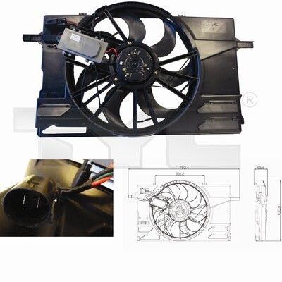Ventilator, radiator 838-0007 TYC - Gmv (electroventilator ) Ventilator, radiator 838-0007 TYC - Gmv (electroventilator )