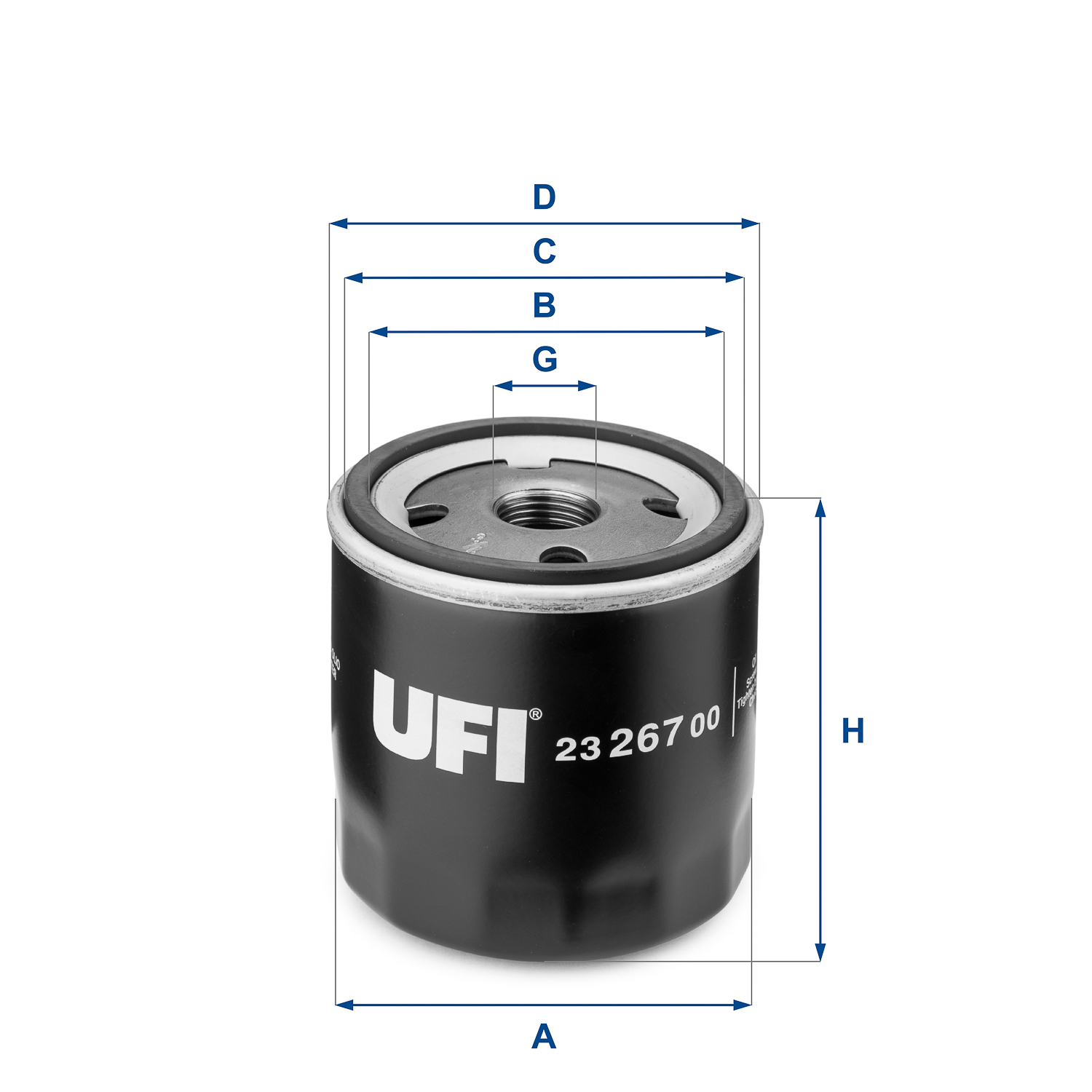 Filtru ulei 23.267.00 UFI - Ungere Filtru ulei 23.267.00 UFI - Ungere
