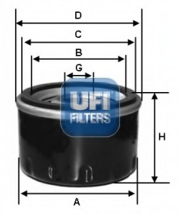 Filtru ulei 23.565.00 UFI - Filtru ulei