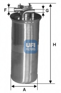 filtru combustibil 24.001.00 UFI - Filtru combustibil/carcasa