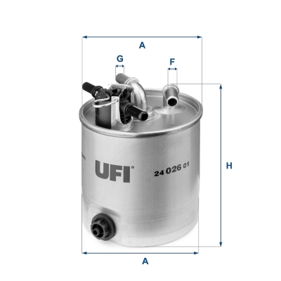filtru combustibil 24.026.01 UFI - Filtru combustibil/carcasa