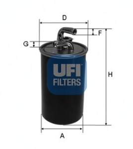 filtru combustibil 24.030.00 UFI - Filtru combustibil/carcasa